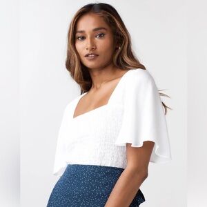 Vetta Capsule The Smocked Flutter Sleeve Blouse